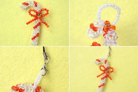 Finish Making Candy Cane Christmas Ornaments