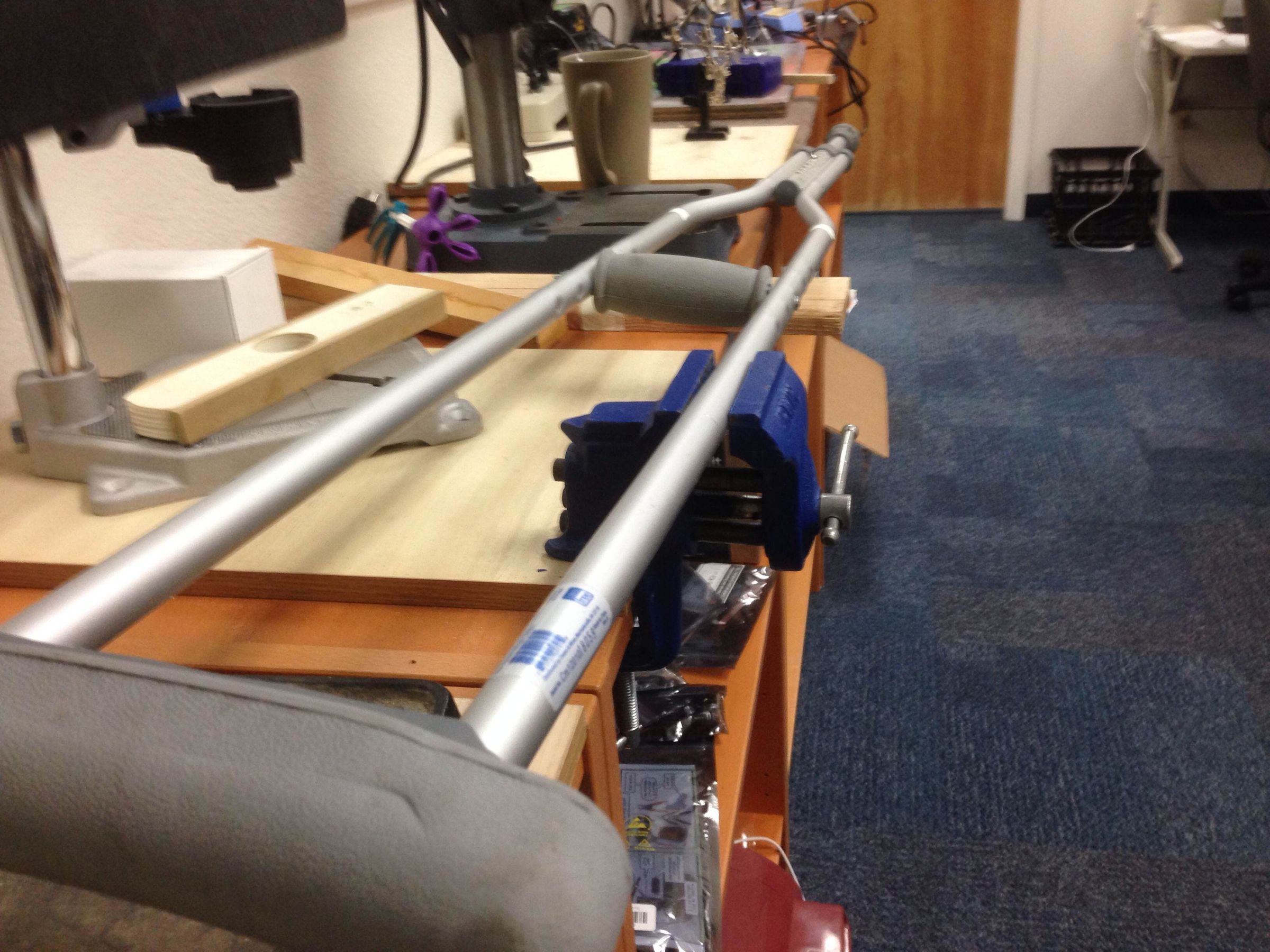 Turn a Crutch Into a Bike Rack 4 Steps Instructables