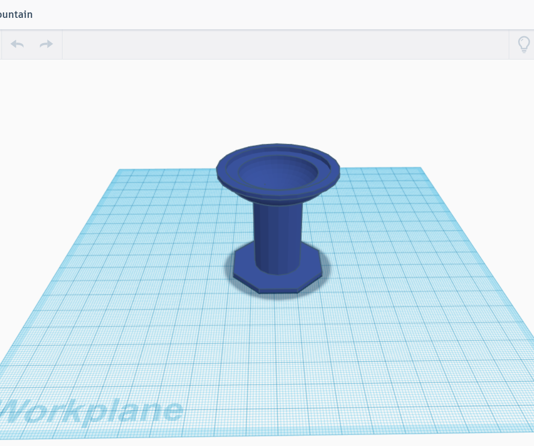 Scale Model Simple Bird Bath