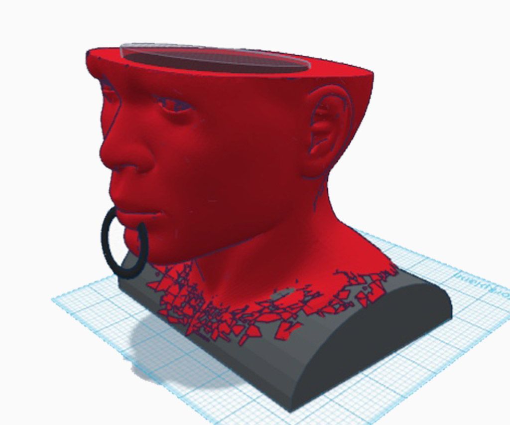 Creepy Head Halloween Candy Bowl - 3d Printable