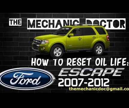 How to Reset Oil Life: Ford Escape 2007-2012