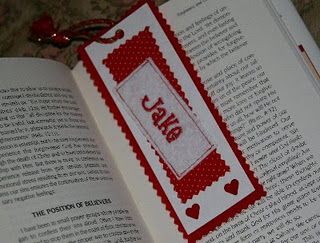 Personalized Valentine's Bookmark