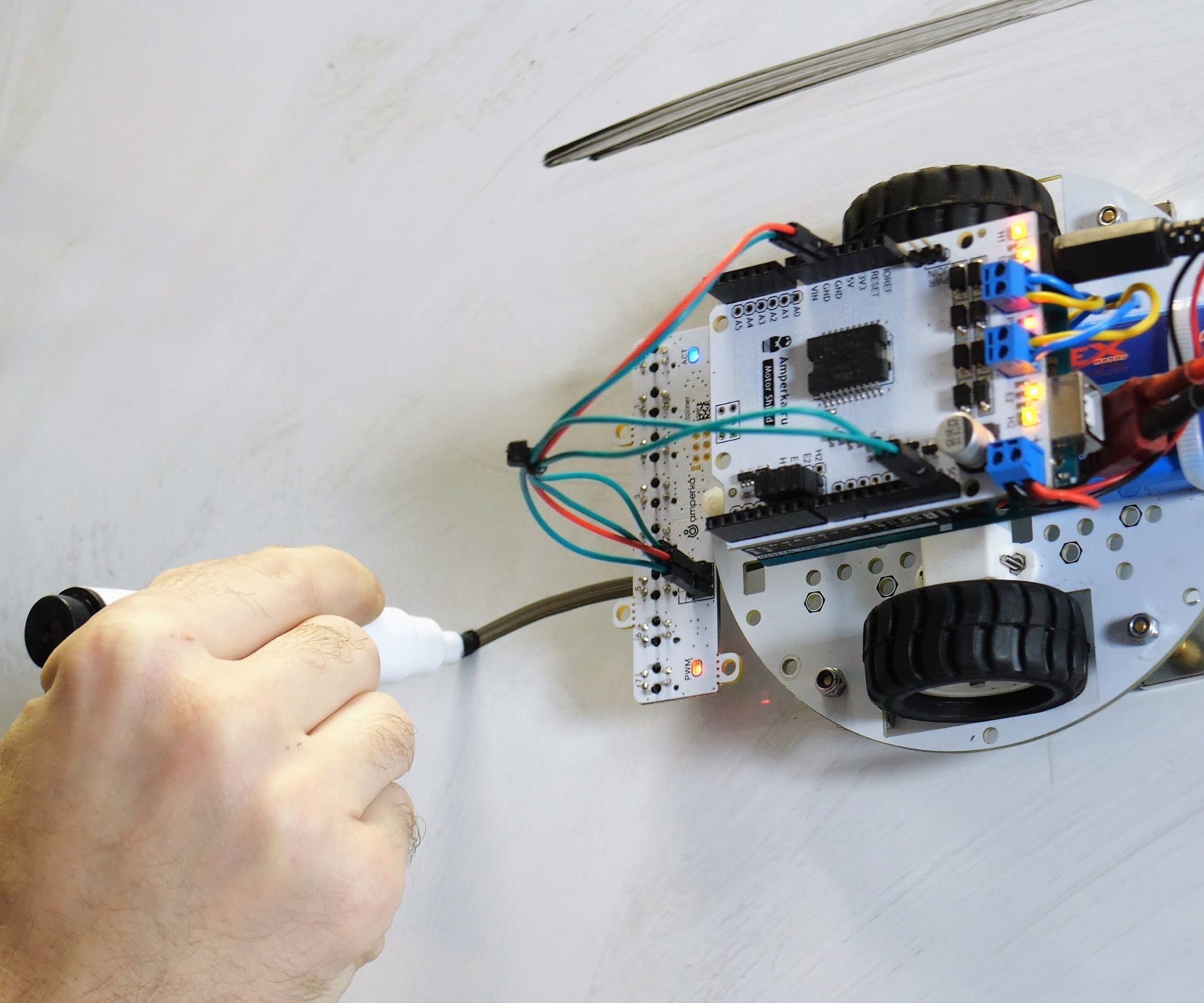 Arduino Line Follower Wallrides Classroom Whiteboard