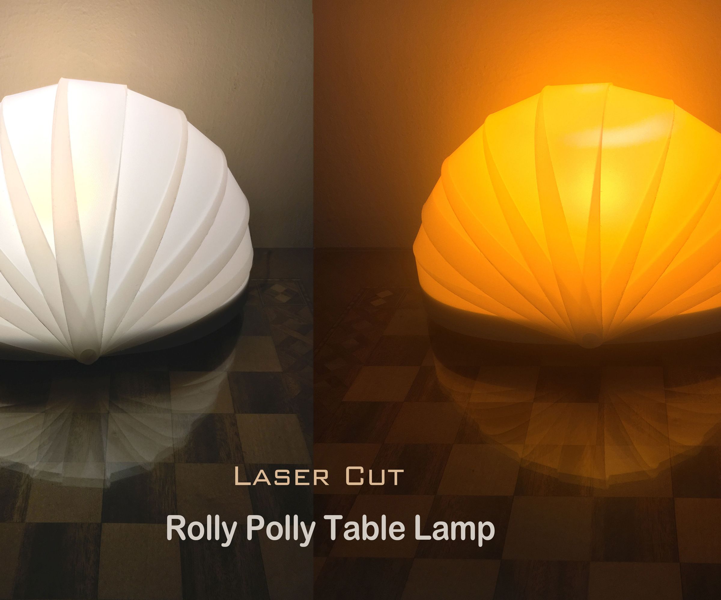 Rolly Polly Laser Cut Lamp