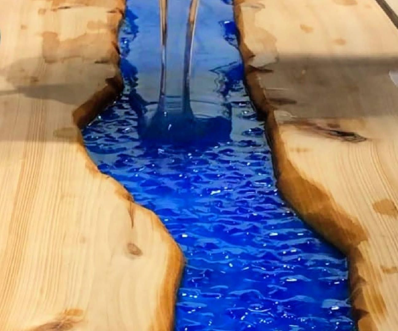 DIY Epoxy River Bar Top That Glows in the Dark