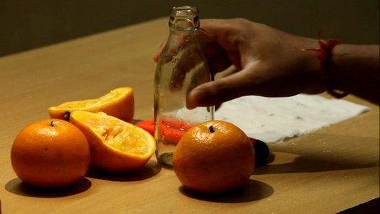 tree with orange seed pods
