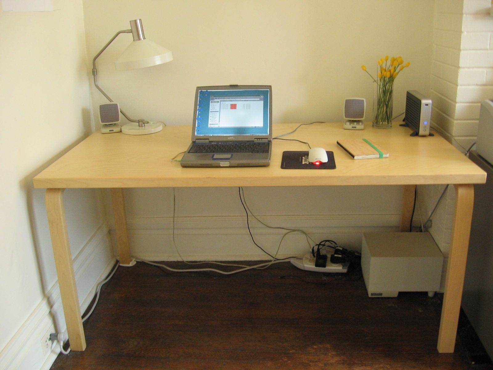 How to mount a power strip (and power bricks) under your desk