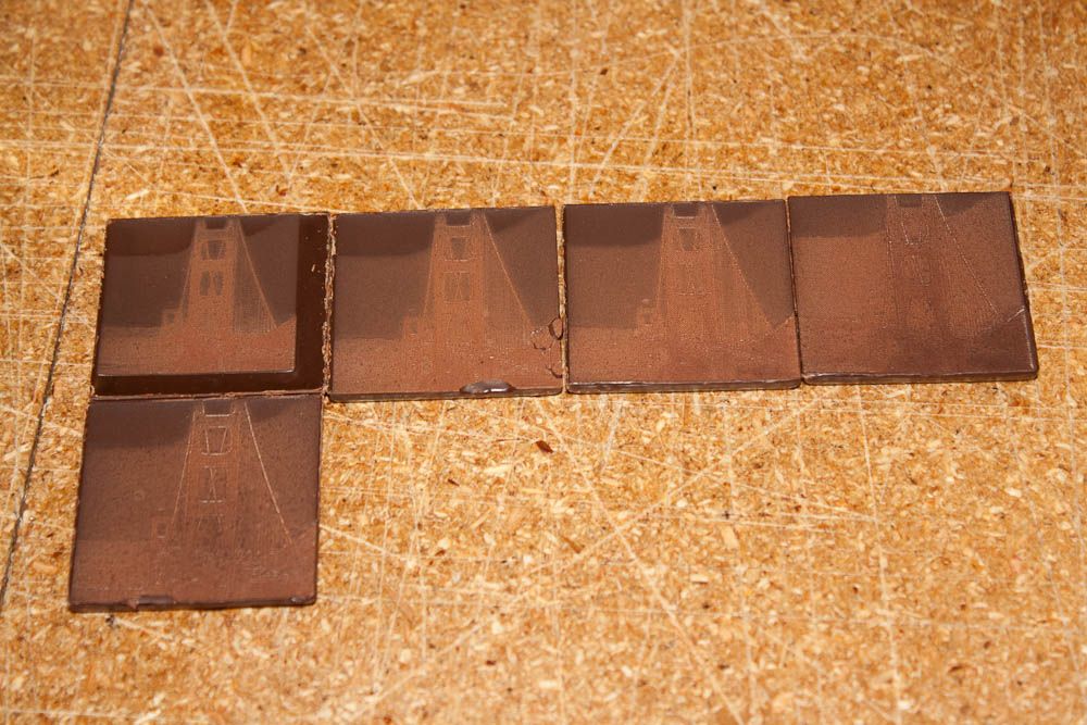 Laser-etched chocolate