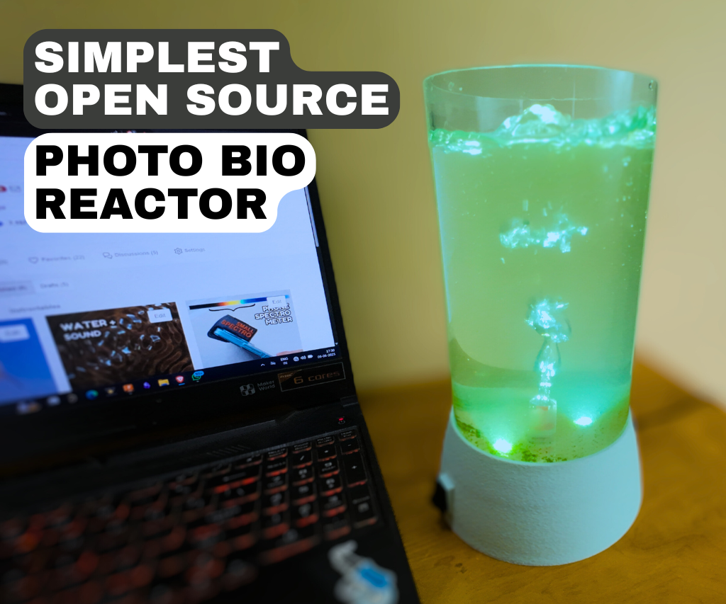 The Simplest Open Source Photobioreactor Designed for Desktop and Personal Use and Decor