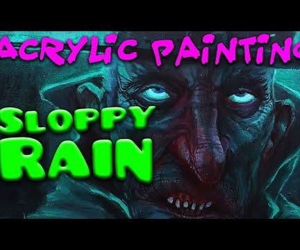 Acrylic Painting a Fantasy Character in the Rain (with 6 Colors)
