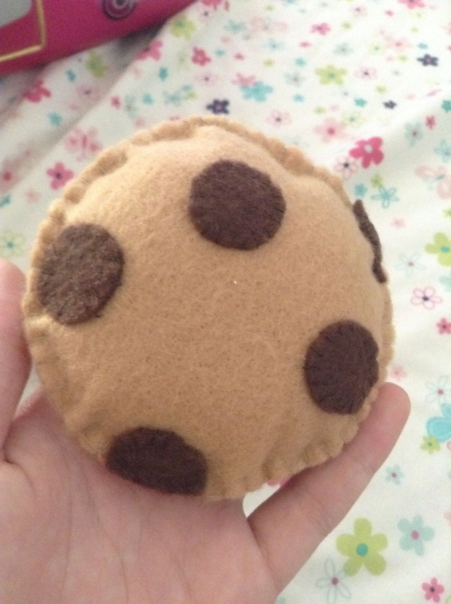 Sewing a Felt Chocolate Chip Cookie