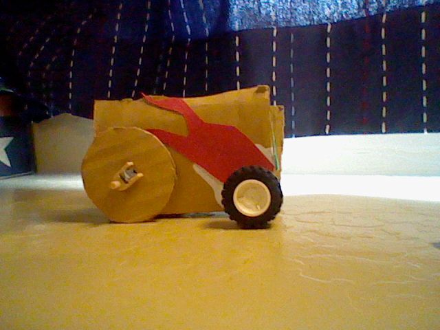 Cardboard motorized car