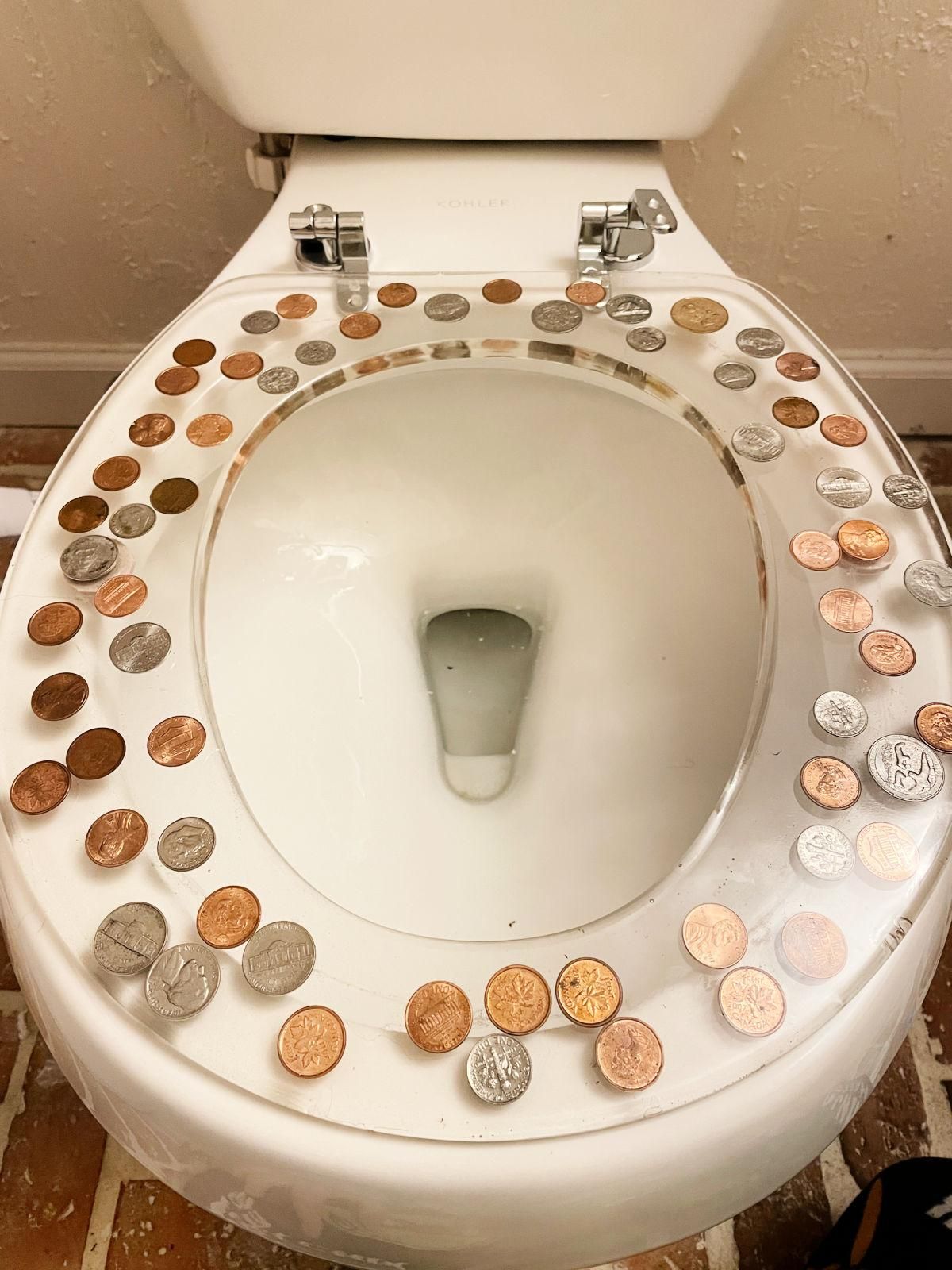Epoxy Toilet Seat With Money 8 Steps Instructables