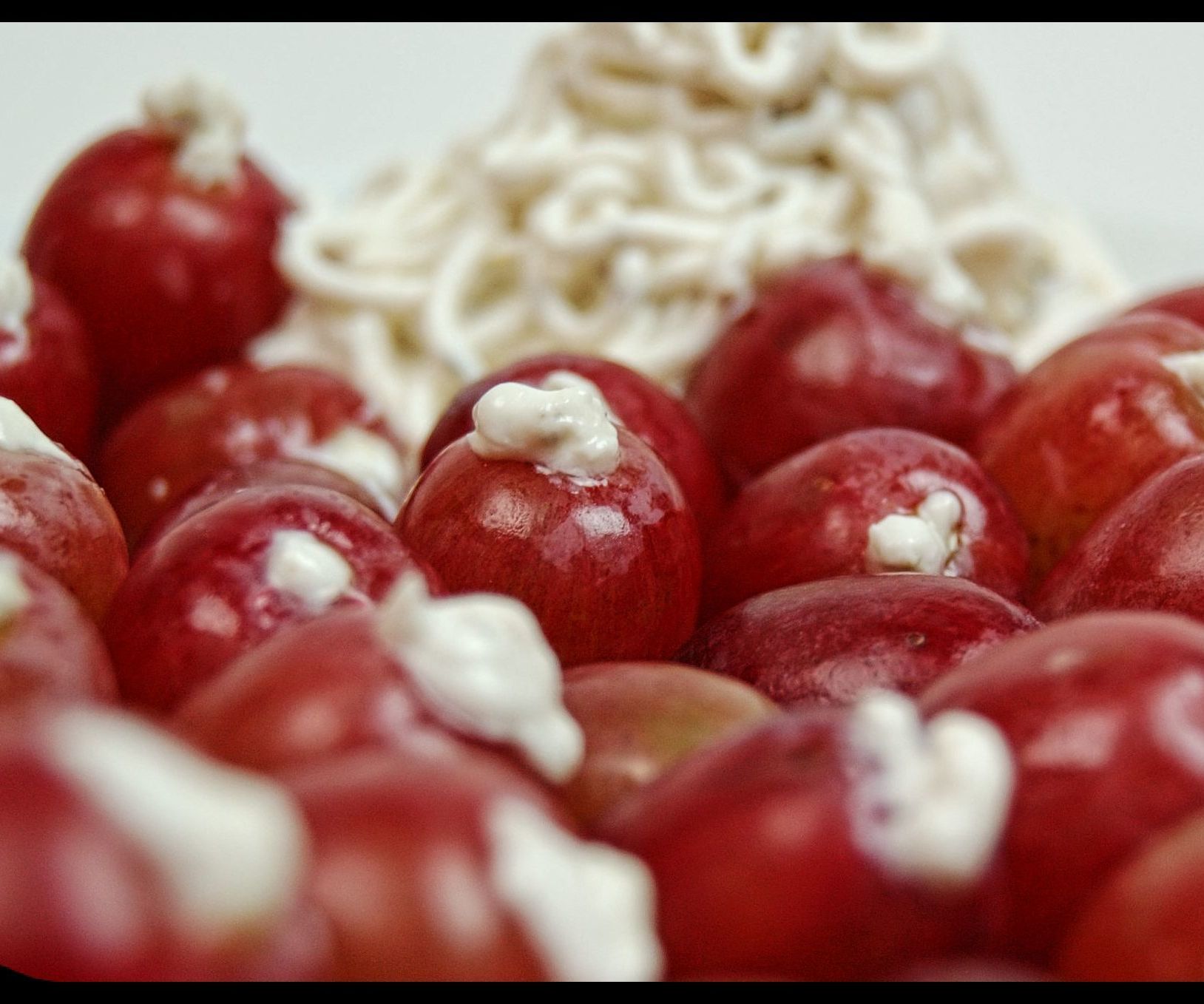 Chevre Stuffed Grapes