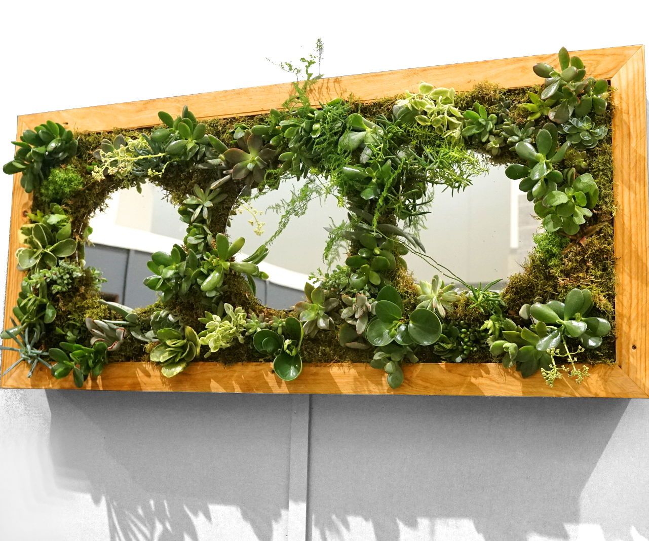 Vertical Garden Headboard Piece With Mirrors