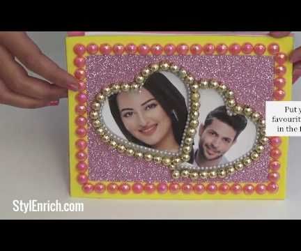 How to Make Heart Shaped DIY Photo Frame From Waste Cardboard?