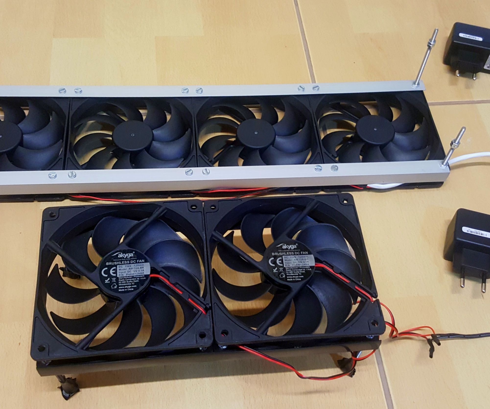 Fan Assembly for Fireplaces and Heat Radiators