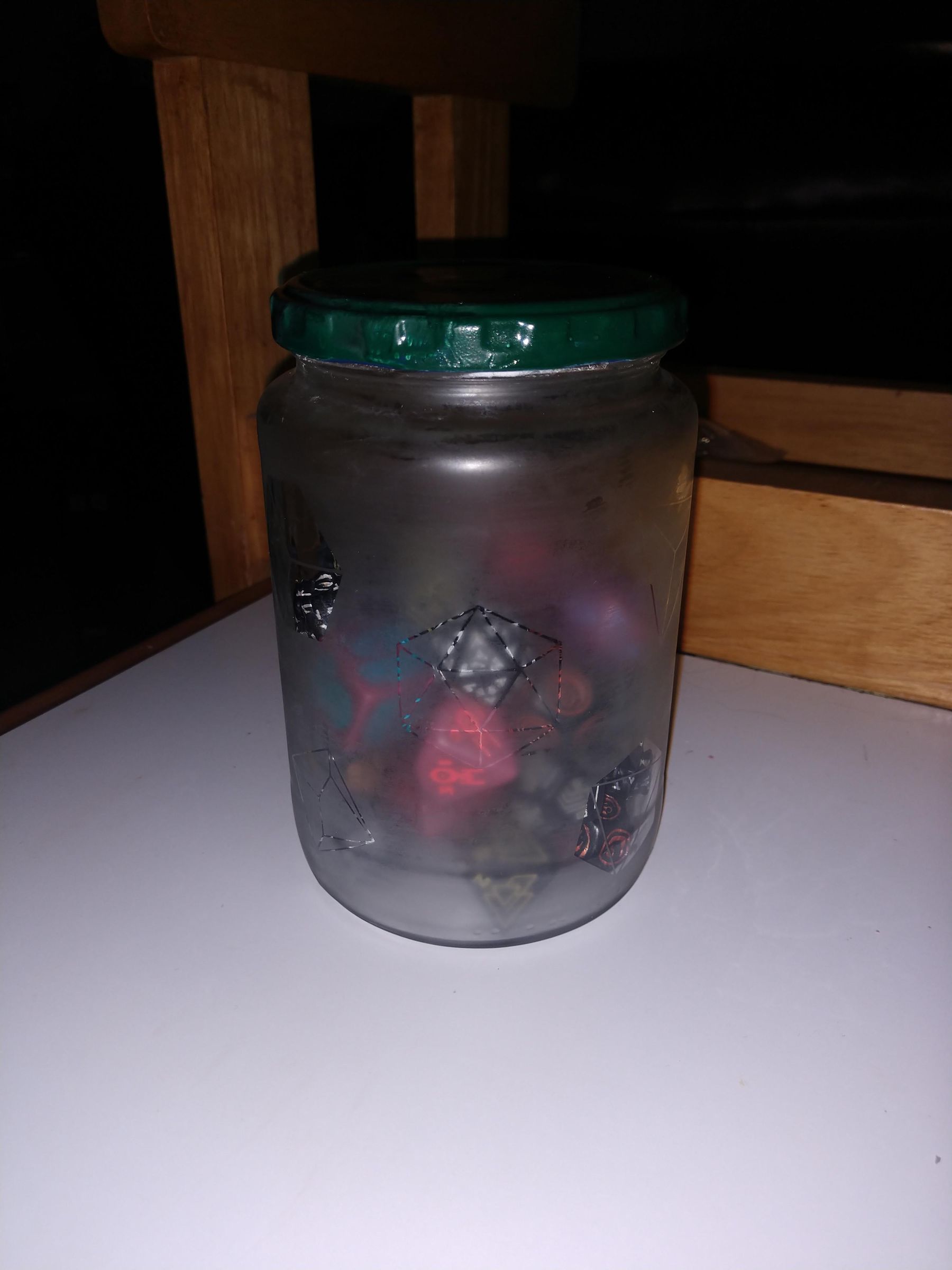 AcidEtched RPG Gaming Dice Jar 7 Steps Instructables