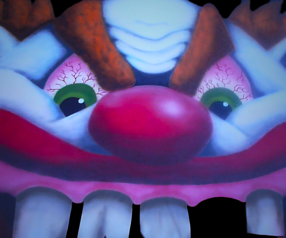 Scary Clown Face Haunted House Entrance