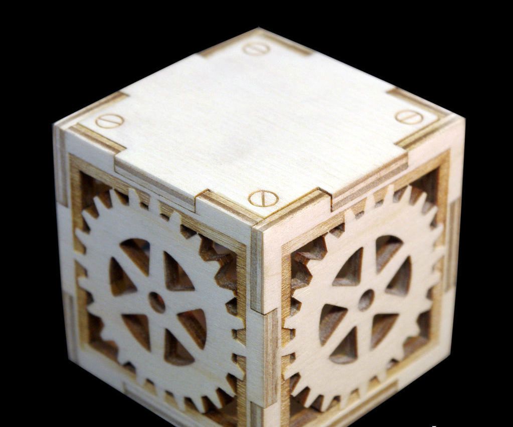Laser Cut Steampunk Box (2 1/8")
