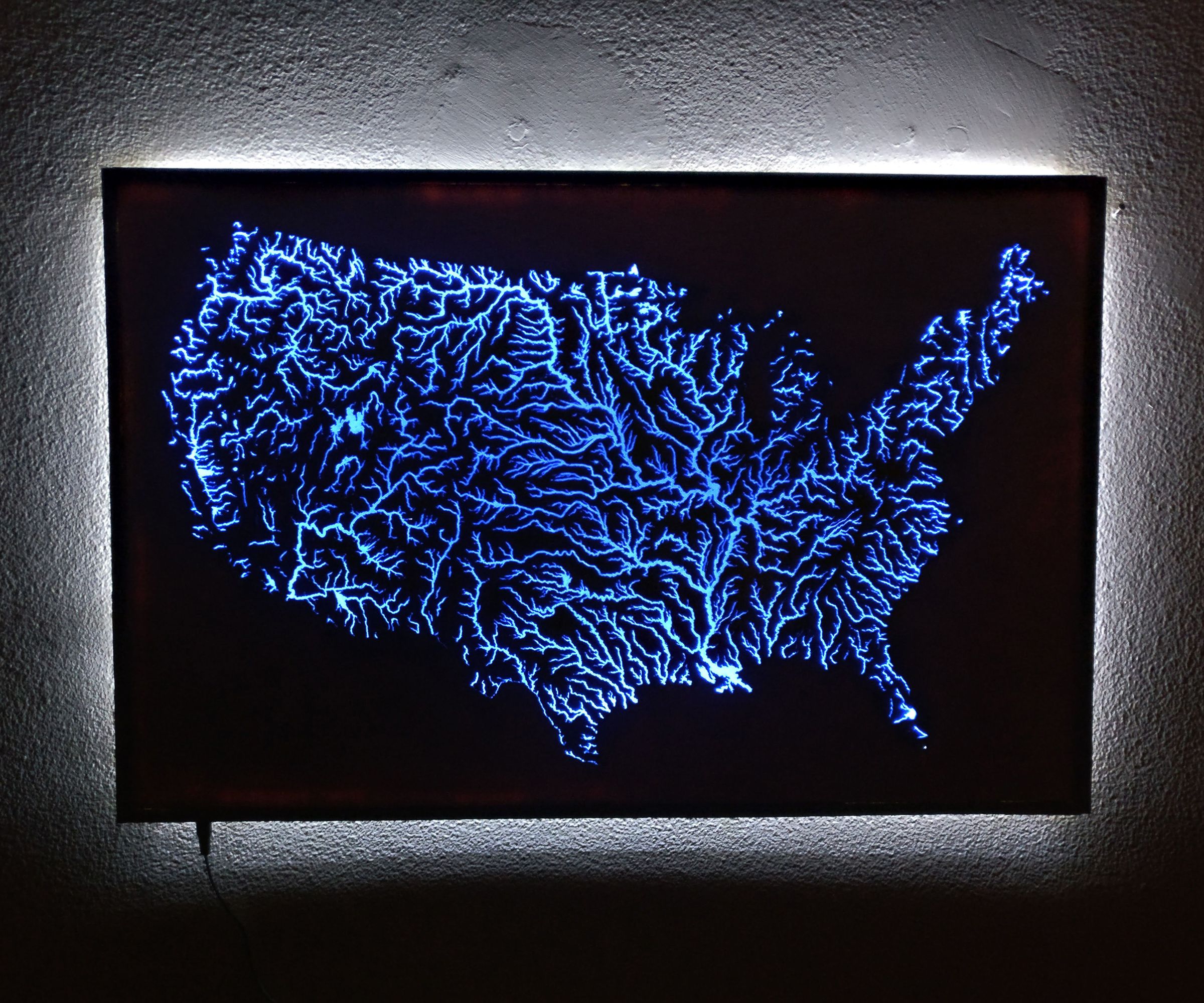 Illuminated Waterways of the United States Map