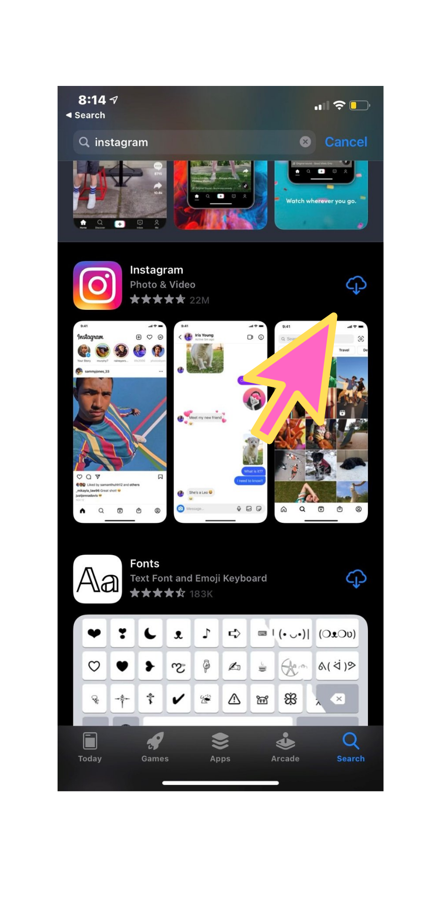  Download the App "Instagram"