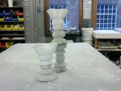 Concrete Designer Vases From Used Coffee Cups