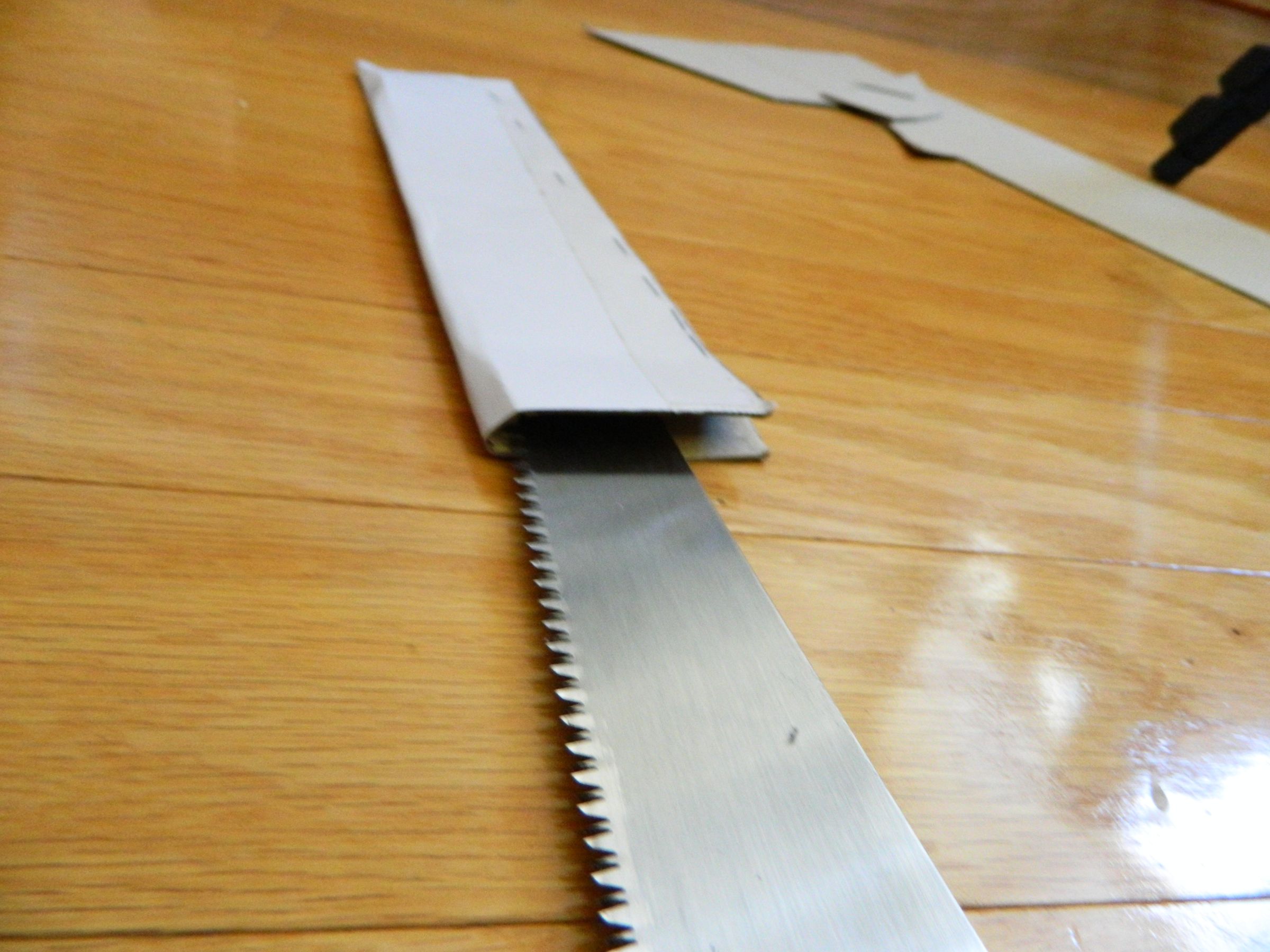 Cardboard Hand Saw Blade Guard 5 Steps Instructables
