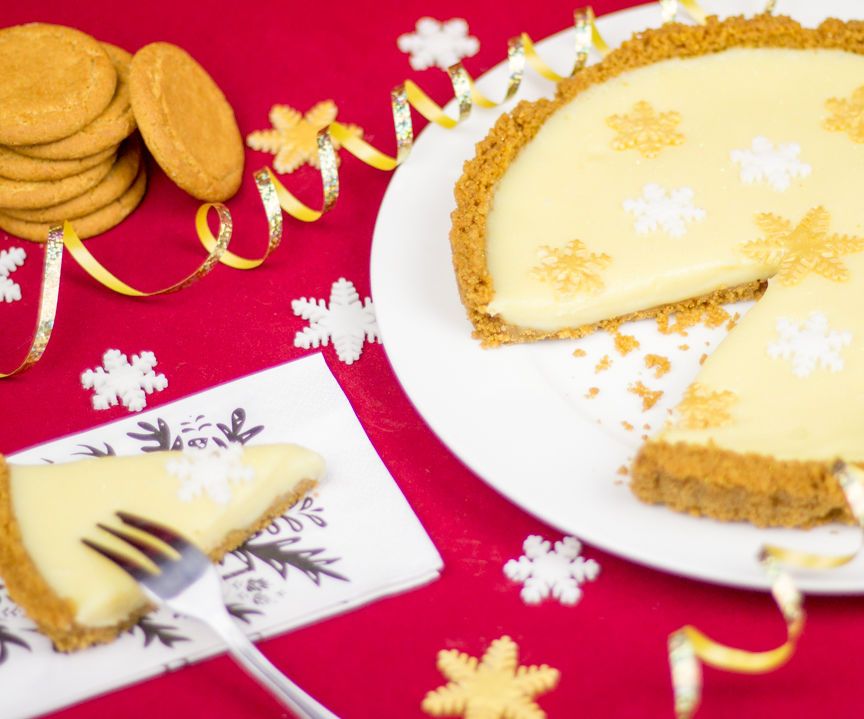 How to Make a No Bake, 4 Ingredient White Christmas Tart