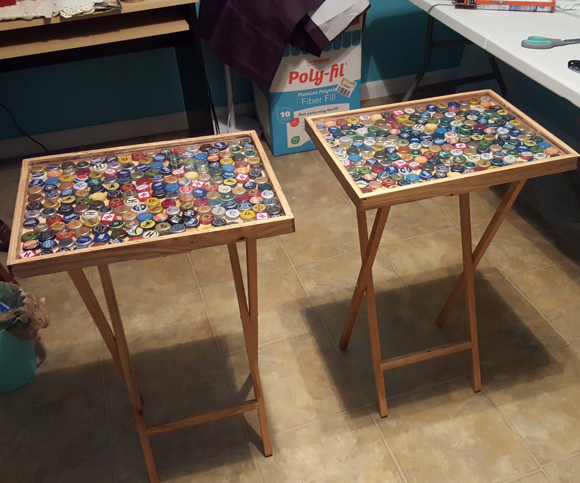 No-resin Folding Bottle Cap Tables