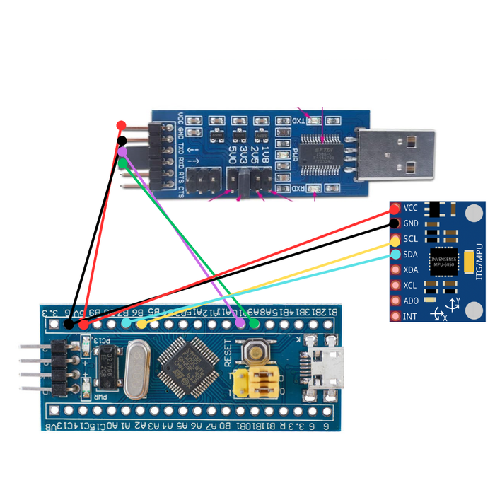 How to Integrate the MPU6050 With the STM32 Blue Pill : 4 Steps ...