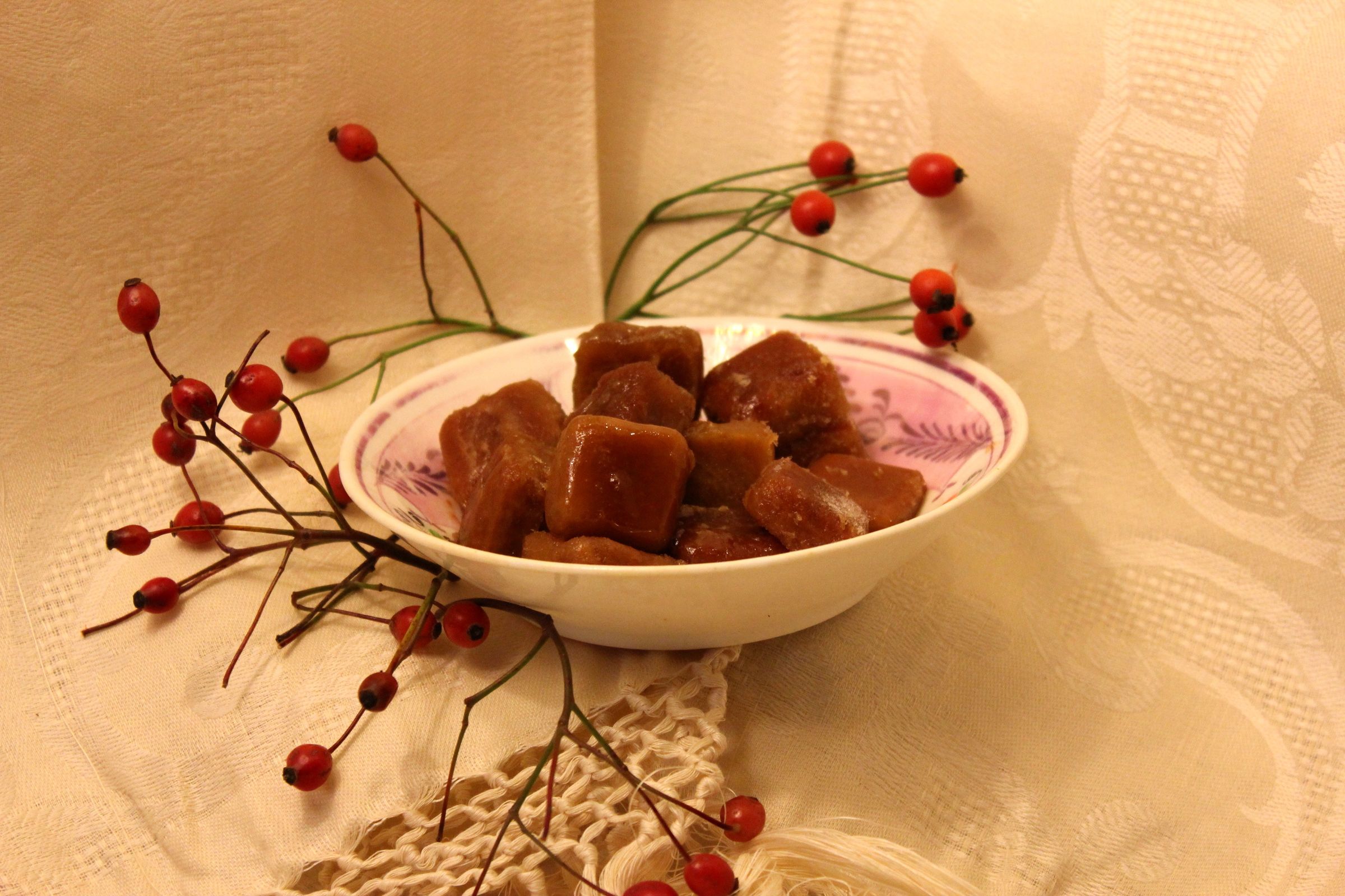 Rosehip Syrup in Lozenge Form - Organic Recipe - Delicious Sauce & Traditional Medicine. Recette Sirop Baies De Roses