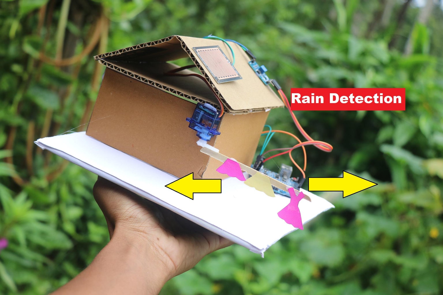 Automated Rain Shield for Laundry Using Arduino : 6 Steps (with ...