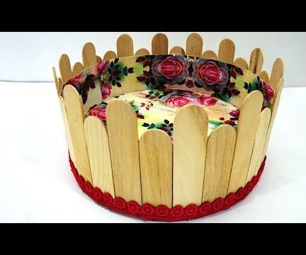 How to Make a Beautiful Utility Basket From Ice Cream Sticks?