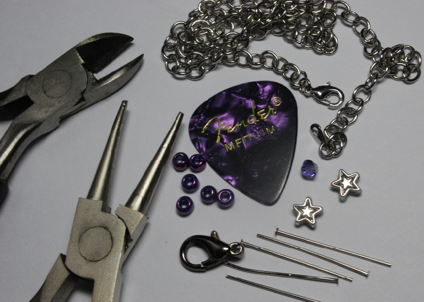 Diy guitar 2025 pick necklace