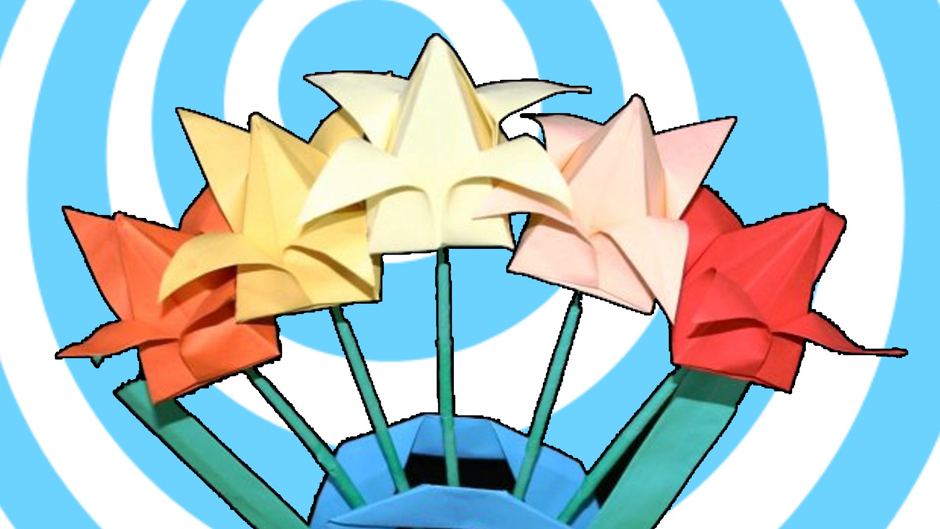 How to Make an Origami Tulip Flower  - Video Tutorial