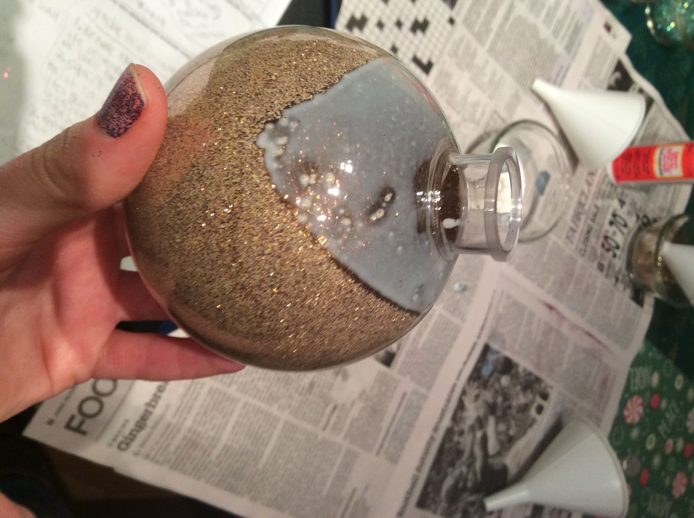 DIY Glitter and Marble Paint Ornaments 15 Steps (with Pictures