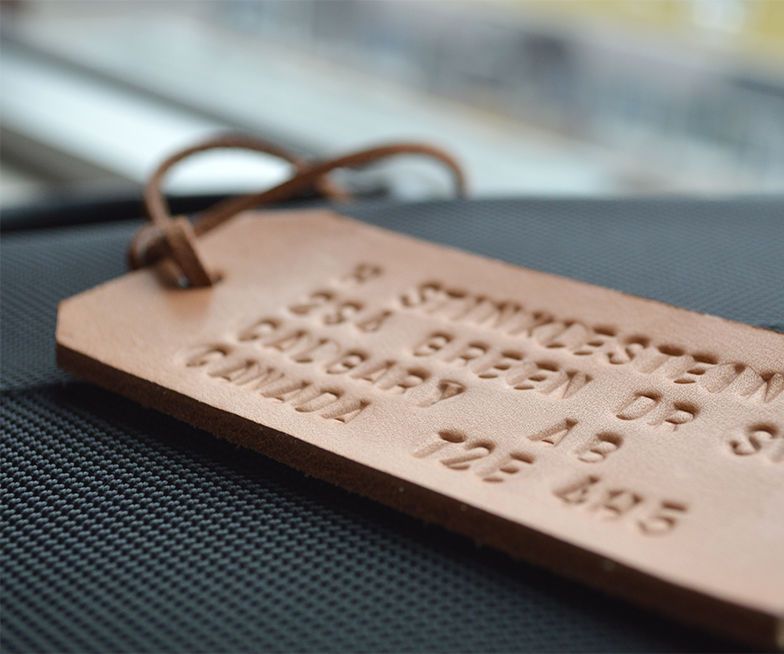 Father's Day DIY Embossed Leather Luggage Tag & Tie Clip 10 Steps