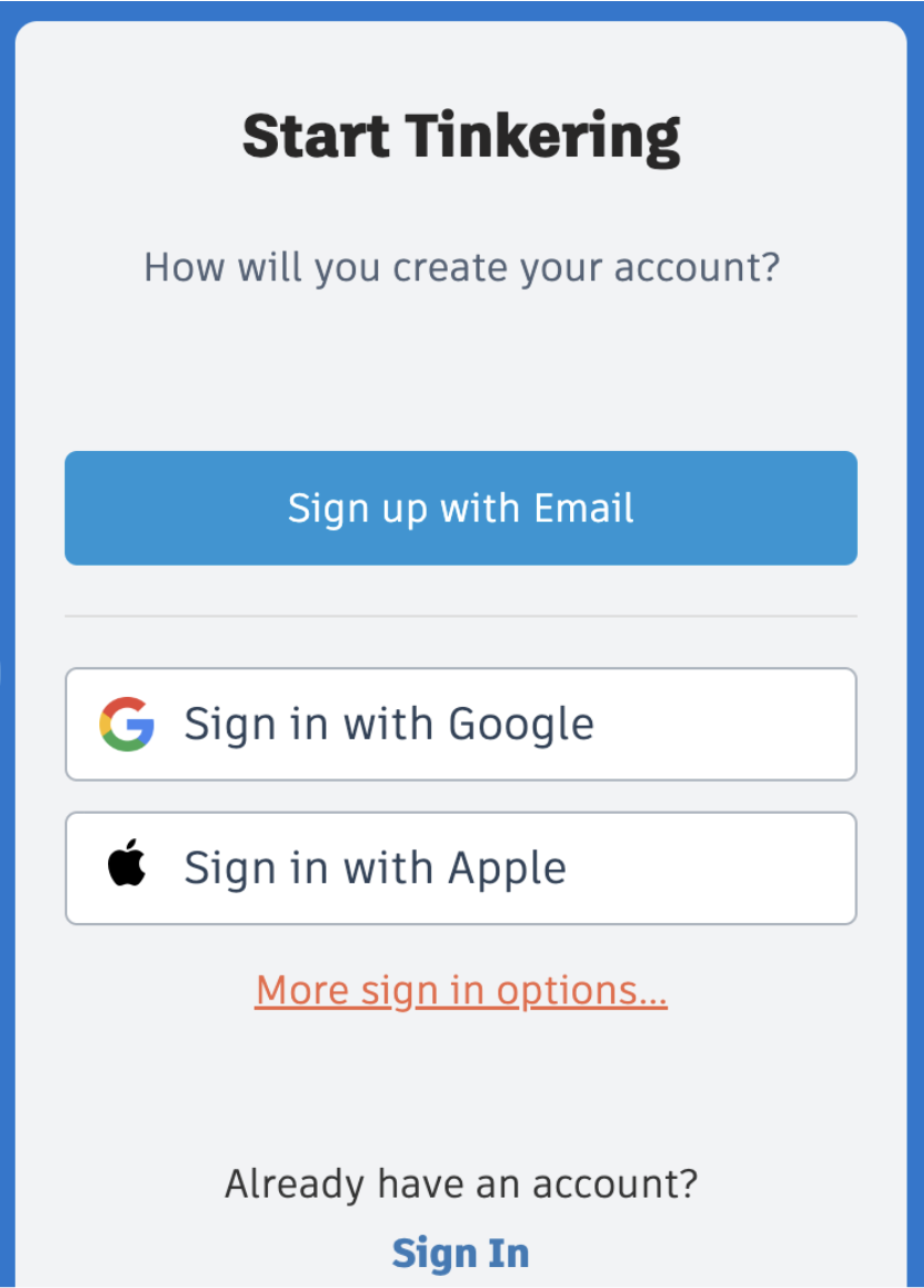 Tinkercad Account