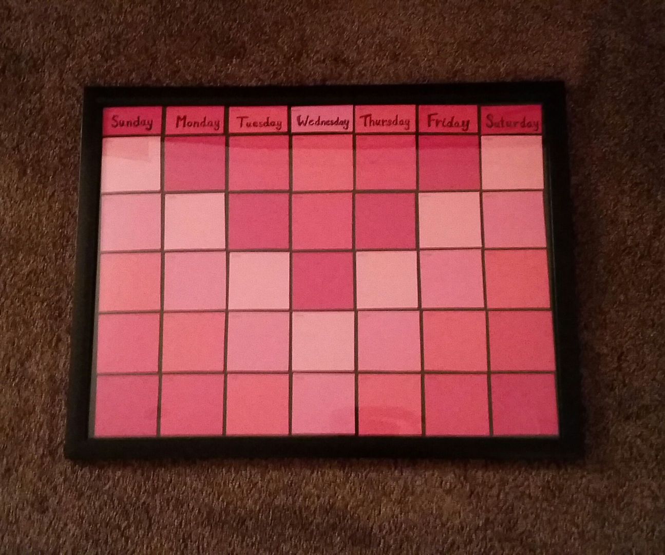How to Create a Paint Swatch Dry Erase Board Calendar