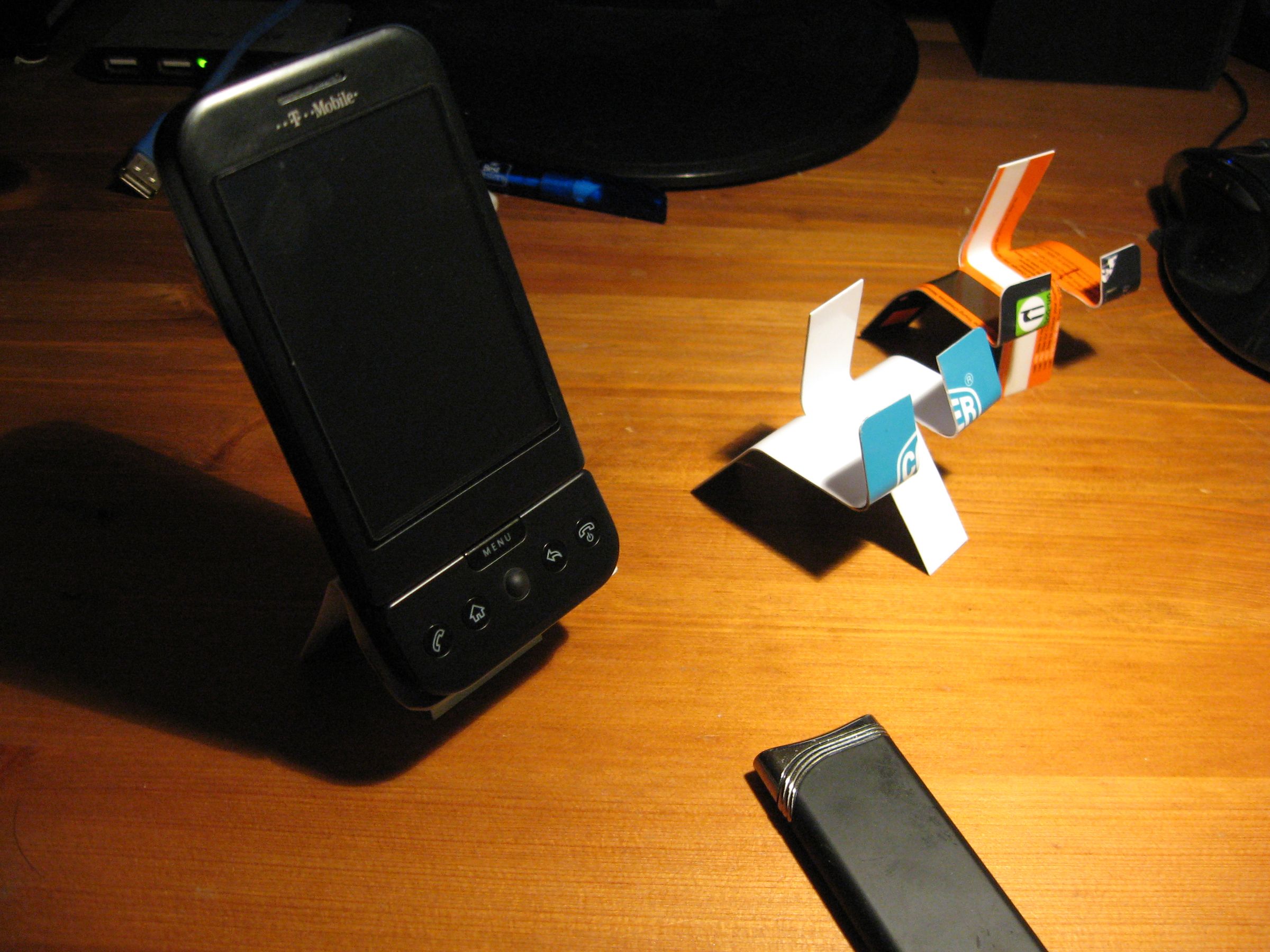 Bending a Credit Card Into a Phone Stand Using a Lighter