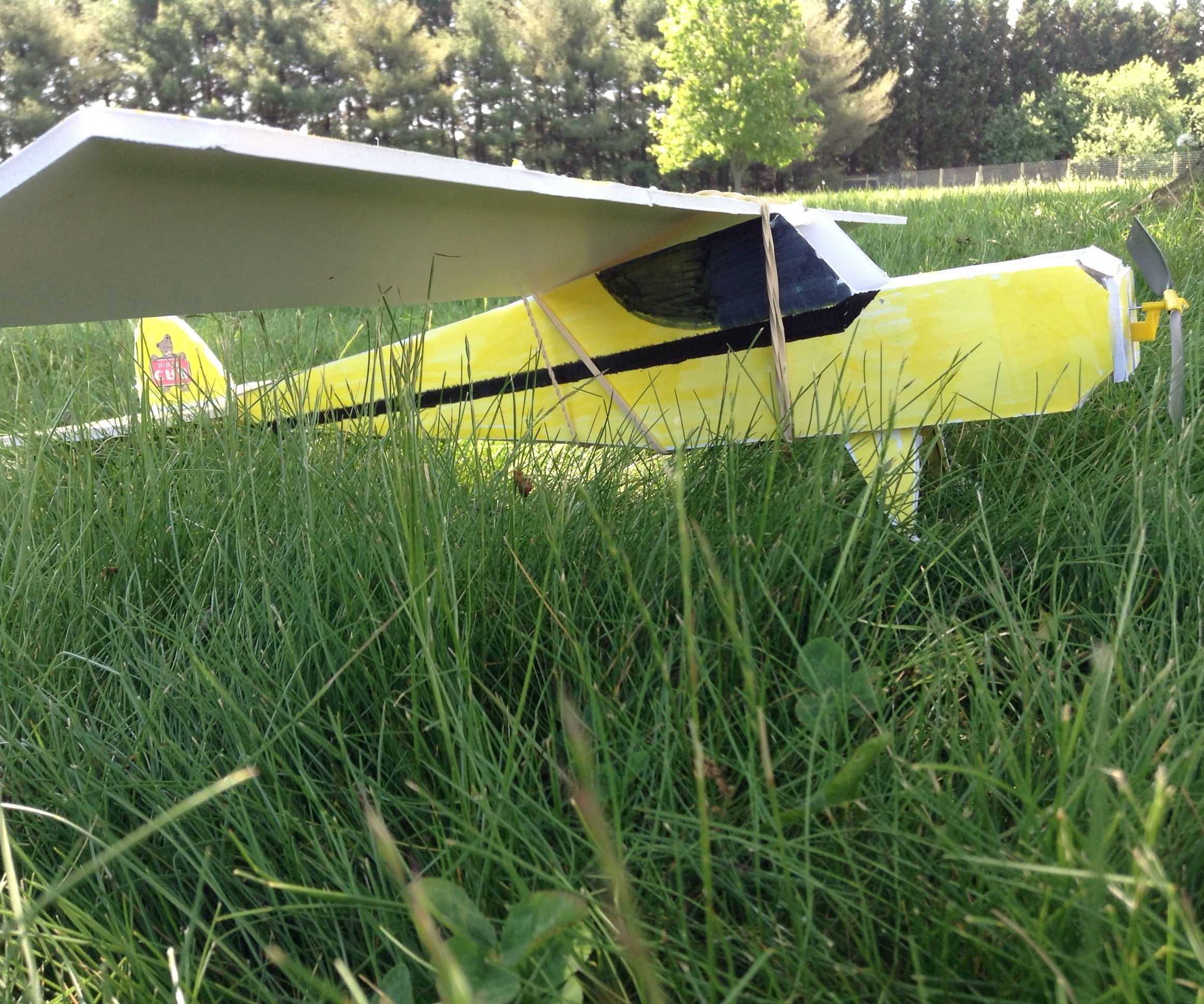  Rubber Powered Piper Cub Model