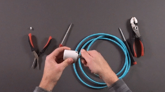 Place the Cord Grip Into the Cap, and Then Tighten Everything Until It’s Securely in the Socket. 