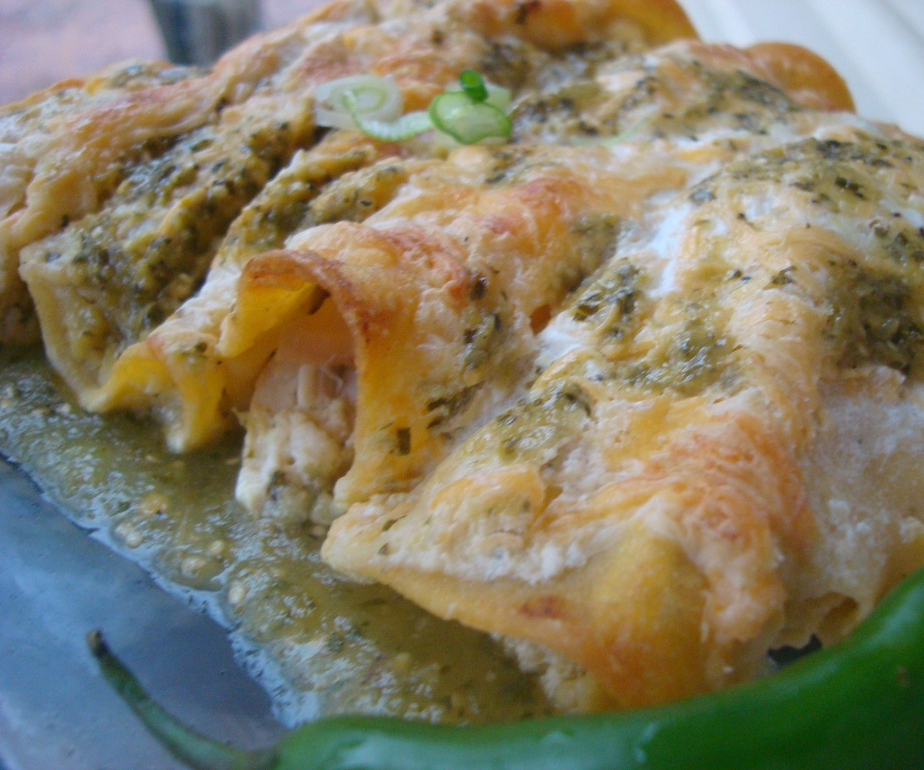 Chicken Enchilada With Tomatillo Sauce
