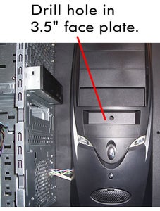 Drill Hole for the IR Detector