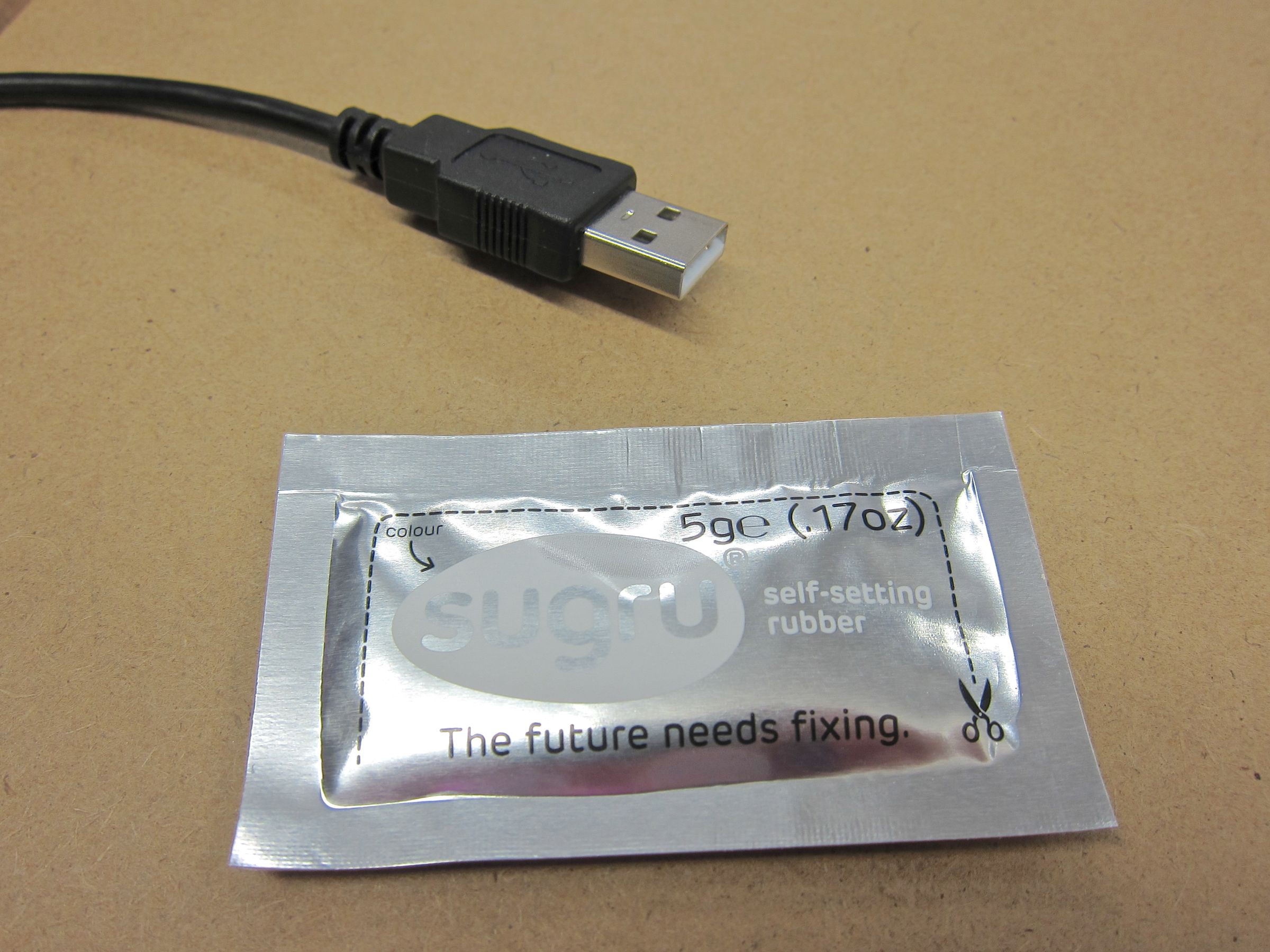 Sugru replacement USB drive cap