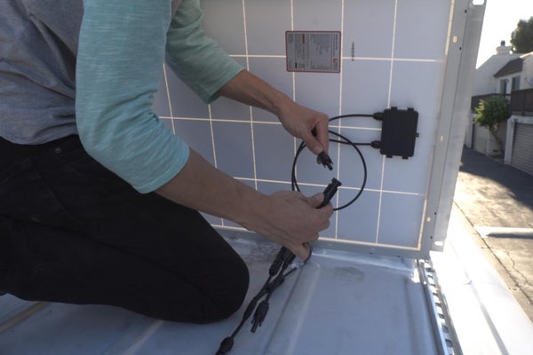 Connexion et placement du solaire