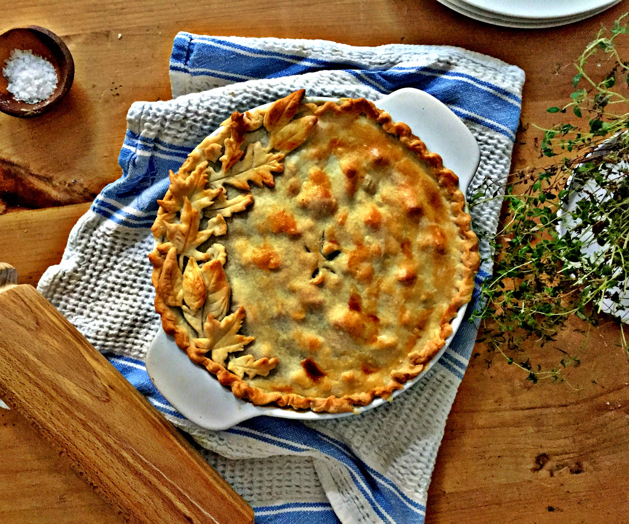 Savory Mushroom Pie With Homemade Puff Pastry