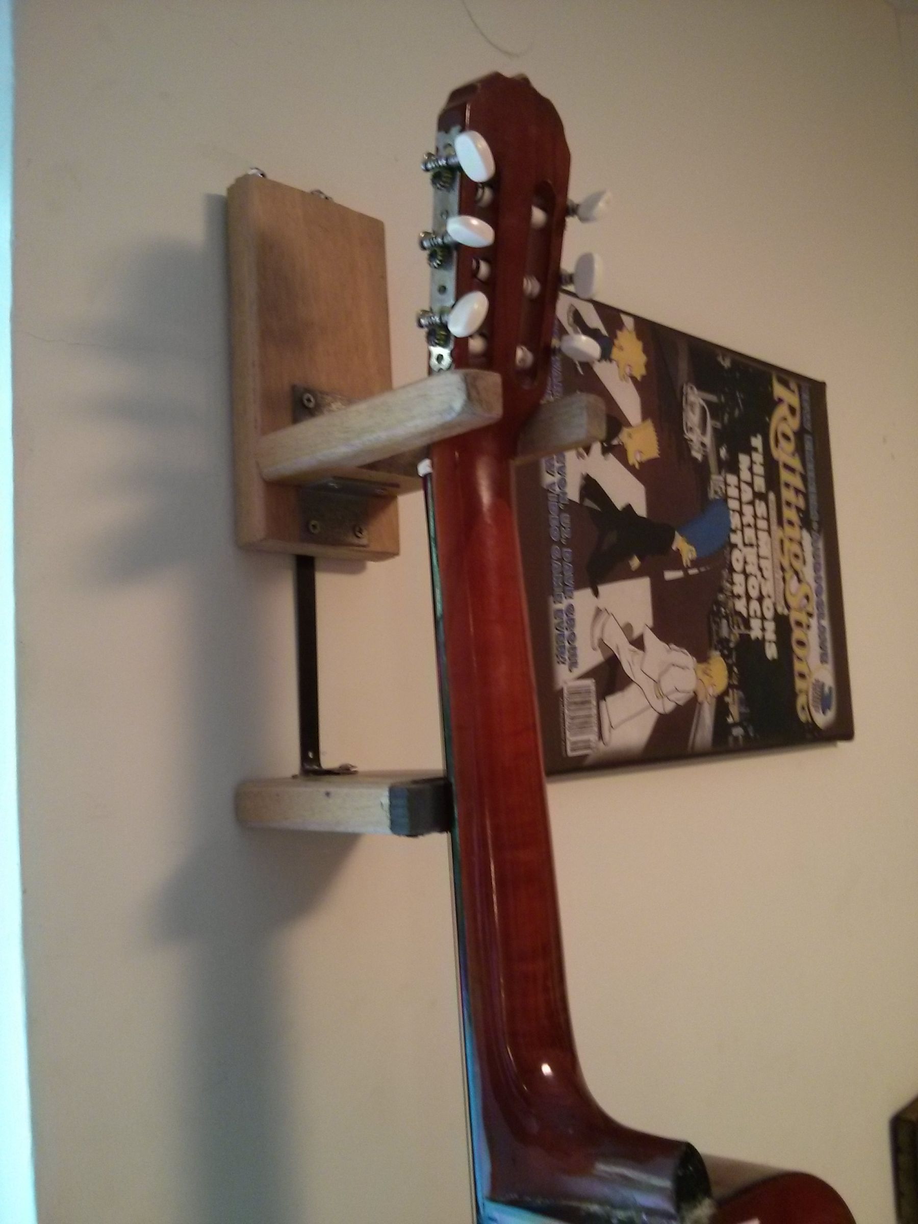 DIY Guitar Wall Hanger From Wood 3 Steps Instructables