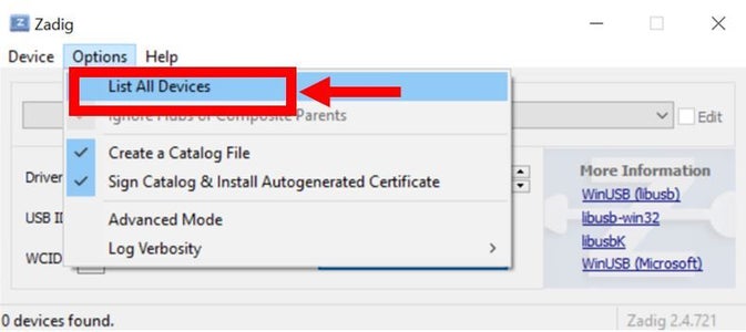 Installing the USBasp Driver Using Zadig